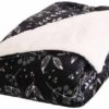 Life Comfort Faux Fur Reversible Throw Blanket - Navy Blue Floral 60in x 70in