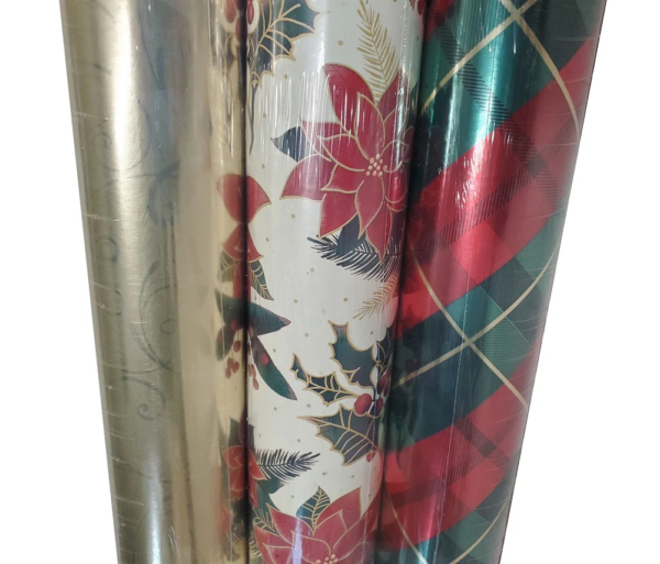 Kirkland Signature Double Sided Christmas Gift Wrap - 3 Rolls - Image 4