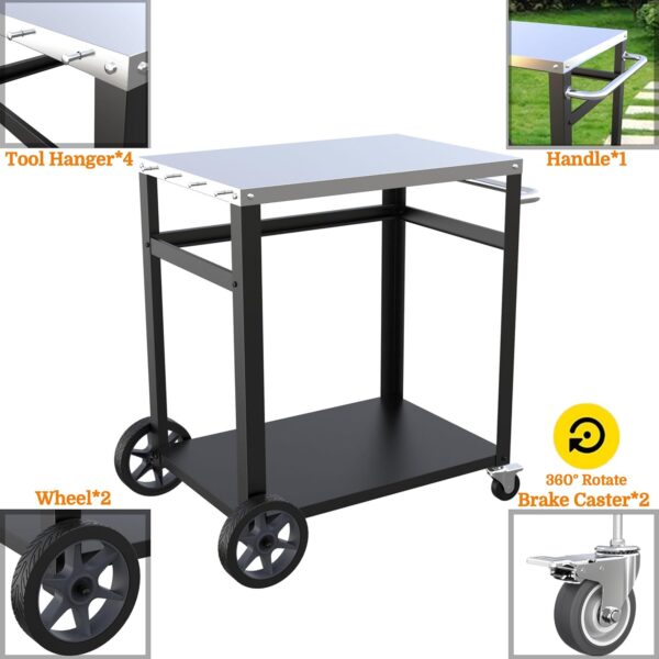 PARTAKER Movable Pizza Oven/Barbecue Grill Cart (Copy) - Image 4