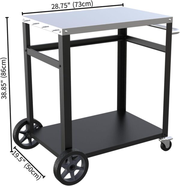 PARTAKER Movable Pizza Oven/Barbecue Grill Cart - Image 5