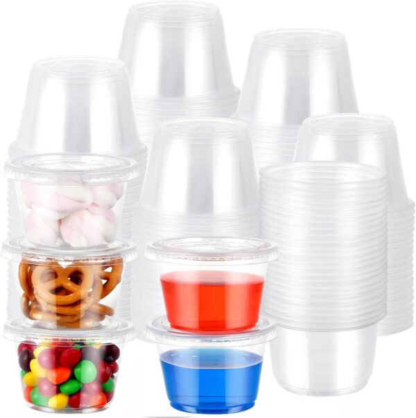 Mumufy 2000 Pcs  Plastic Portion Cups with Lids - Image 2