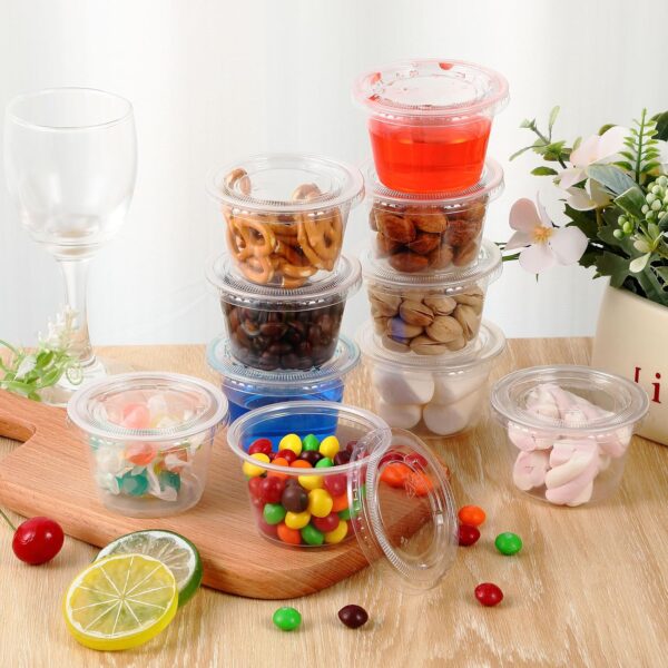 Mumufy 2000 Pcs  Plastic Portion Cups with Lids