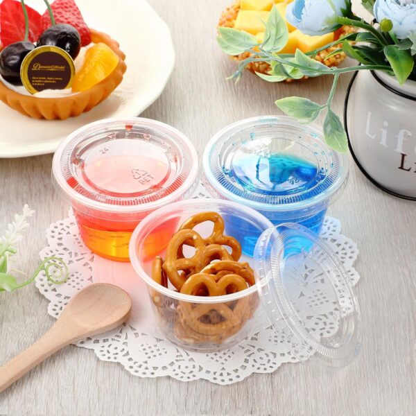 Mumufy 2000 Pcs  Plastic Portion Cups with Lids - Image 5