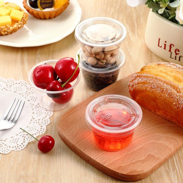 Mumufy 2000 Pcs  Plastic Portion Cups with Lids - Image 7