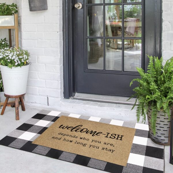 Welcome-ish Non-Slip Rubber Door Mat - Image 5