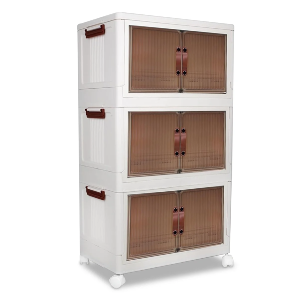 3 Tier Closet Organizers Stackable Storage Bins