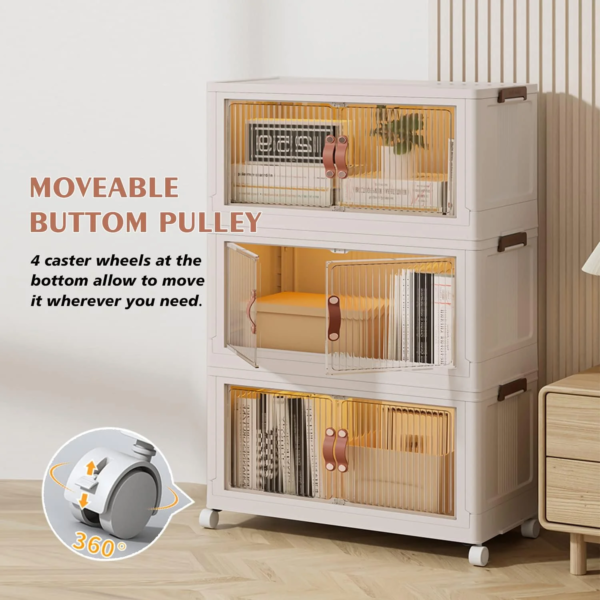 3 Tier Closet Organizers Stackable Storage Bins - Image 3