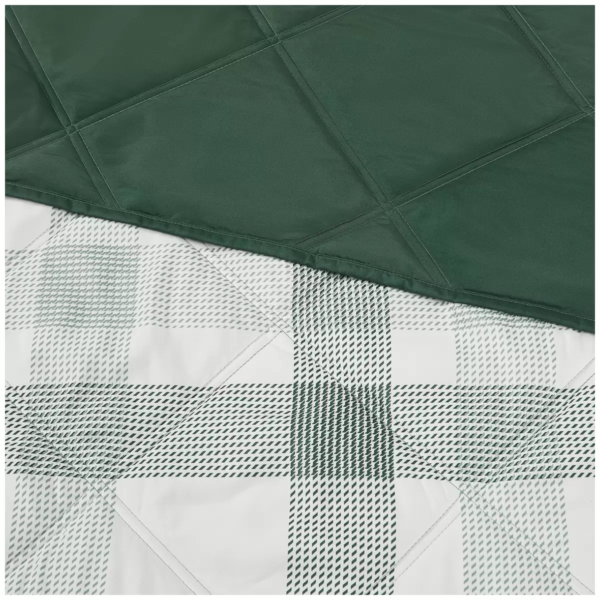 Season's Collection Down Alternative Blanket Queen Plaid Green - Image 5