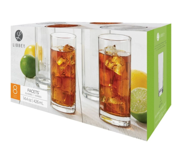 Libbey Facets 8-pc. Cooler Glass Set 14.4oz(426ml) - Image 3