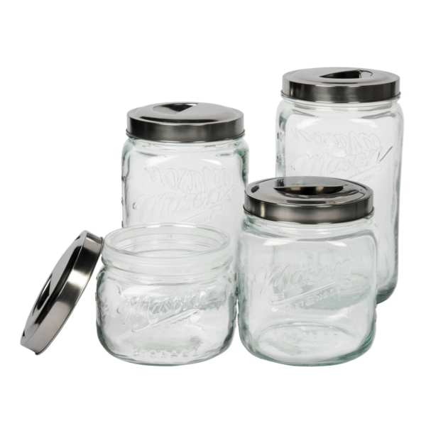 Mason Craft & More 4-Piece Glass Canister Set - Image 3